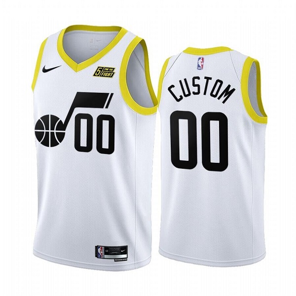 Men's Utah Jazz Orange Customized 2022/23 White Association Edition Stitched Basketball Jersey Men's Utah Jazz Orange Customized 2022/23 White Association Edition Stitched Basketball Jersey